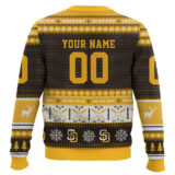 Hooktab San Diego Padres - Custom Name And Number Ugly Sweater