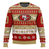 Hooktab San Francisco 49ers - Custom Name And Number Ugly Sweater