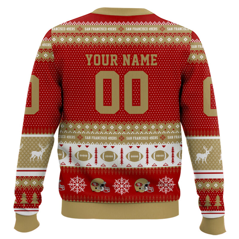Hooktab San Francisco 49ers - Custom Name And Number Ugly Sweater Hooktab San Francisco 49ers - Custom Name And Number Ugly Sweater