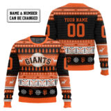 Hooktab San Francisco Giants - Custom Name And Number Ugly Sweater