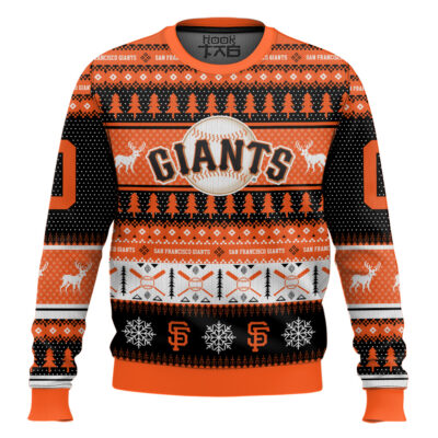 Hooktab San Francisco Giants - Custom Name And Number Ugly Sweater