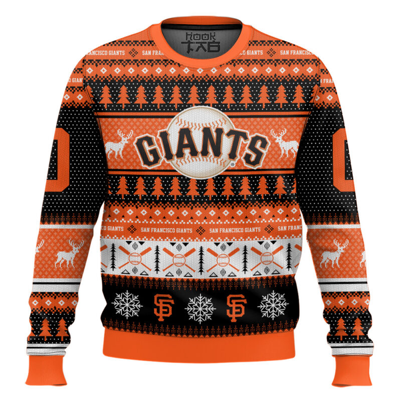 Hooktab San Francisco Giants - Custom Name And Number Ugly Sweater