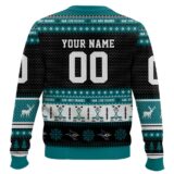 Hooktab San Jose Sharks - Custom Name And Number Ugly Sweater