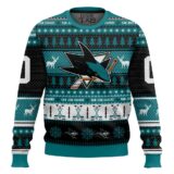 Hooktab San Jose Sharks - Custom Name And Number Ugly Sweater