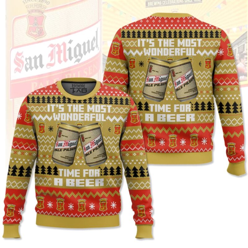 Hooktab San Miguel Pale Pilsen Ugly Christmas Sweater Hooktab San Miguel Pale Pilsen Ugly Christmas Sweater