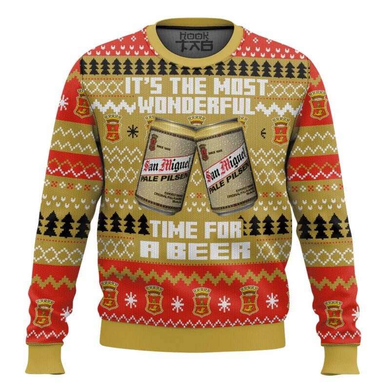 Hooktab San Miguel Pale Pilsen Ugly Christmas Sweater
