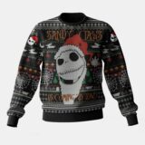 Hooktab Sandy Claws Is Coming To Town Jack Skellington Ugly Christmas Sweater