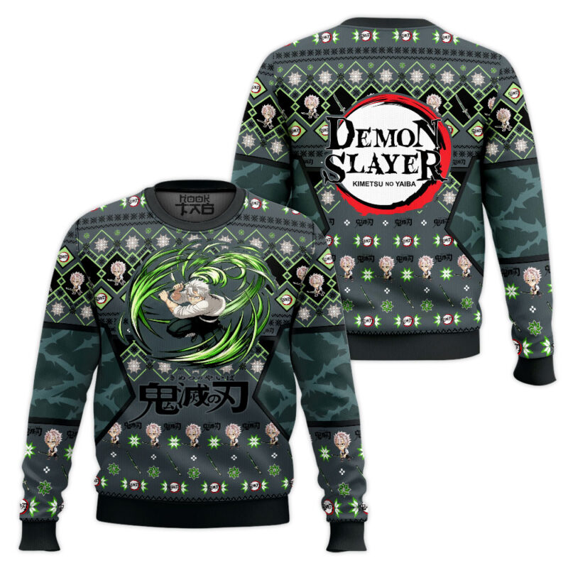 Hooktab Sanemi Shinazugawa Ugly Christmas Sweater Hooktab Sanemi Shinazugawa Ugly Christmas Sweater