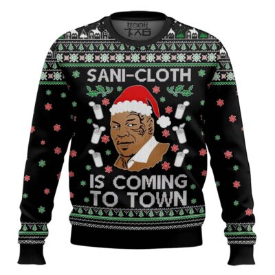 Hooktab Sani Cloth Is Coming To Town WWE Ugly Christmas Sweater