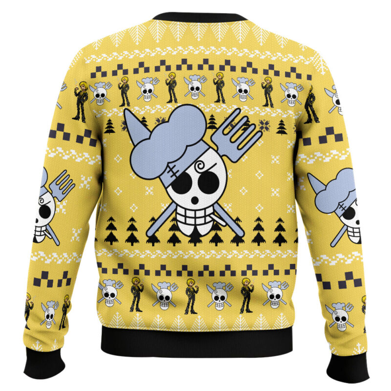 Hooktab Sanji One Piece Ugly Christmas Sweater Hooktab Sanji One Piece Ugly Christmas Sweater