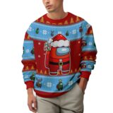 Hooktab Santa Among Us Ugly Christmas Sweater