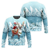 Hooktab Santa Cat Ugly Christmas Sweater