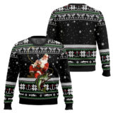 Hooktab Santa Claus Fishing Ugly Christmas Sweater