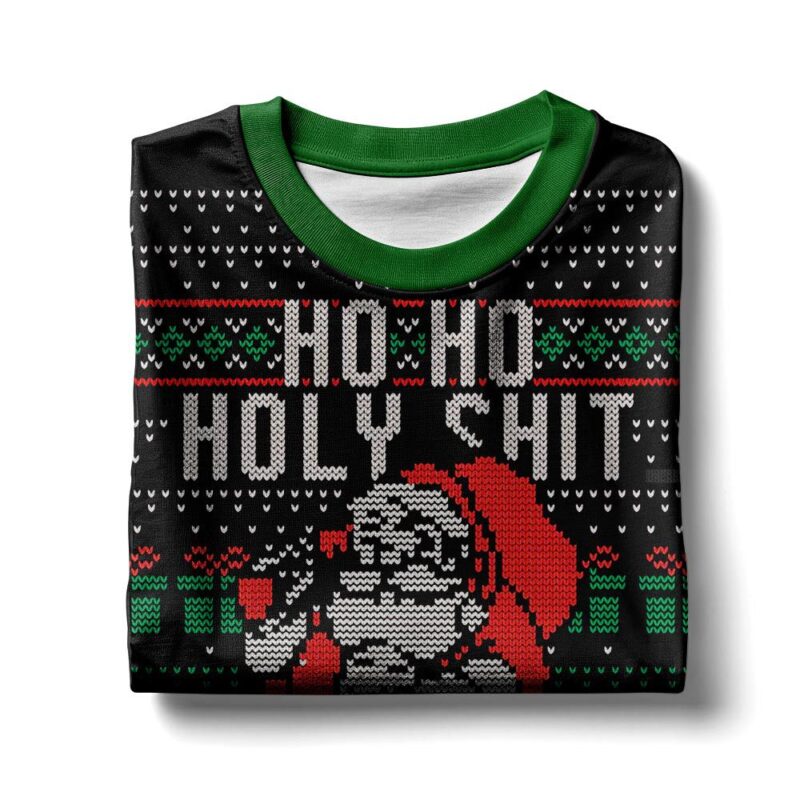 Hooktab Santa Claus Ho Ho Holy Shit I'm Drunk Ugly Christmas Sweater Hooktab Santa Claus Ho Ho Holy Shit I'm Drunk Ugly Christmas Sweater