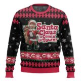 Hooktab Santa Claus Is Coming To Town Ugly Christmas Sweater