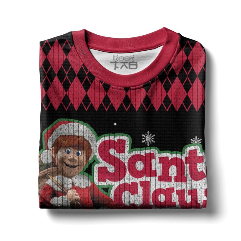 Hooktab Santa Claus Is Coming To Town Ugly Christmas Sweater Hooktab Santa Claus Is Coming To Town Ugly Christmas Sweater
