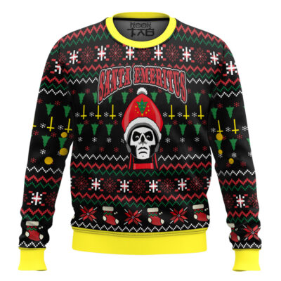 Hooktab Santa Emeritus Papa Emeritus Ghost Ugly Christmas Sweater