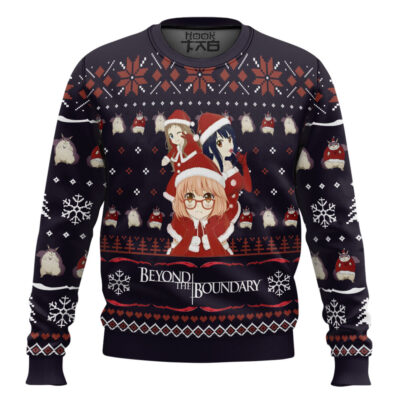 Hooktab Santa Girls Beyond The Boundary Ugly Christmas Sweater