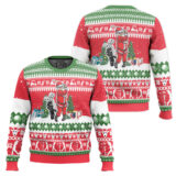 Hooktab Santa Golf Swing Ugly Christmas Sweater