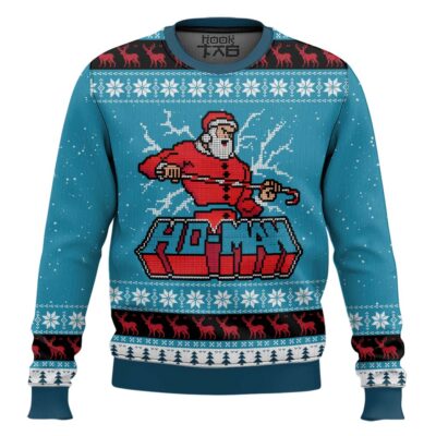 Hooktab Santa Ho-Man Ugly Christmas Sweater