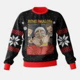 Hooktab Santa Home Malone Ugly Christmas Sweater
