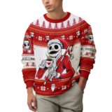 Hooktab Santa Jack Skellington Ugly Christmas Sweater