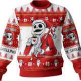 Hooktab Santa Jack Skellington Ugly Christmas Sweater