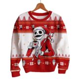 Hooktab Santa Jack Skellington Ugly Christmas Sweater