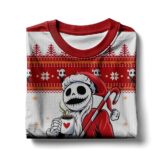 Hooktab Santa Jack Skellington Ugly Christmas Sweater