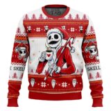 Hooktab Santa Jack Skellington Ugly Christmas Sweater