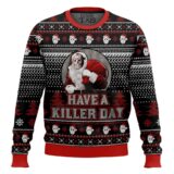 Hooktab Santa Jason Voorhees Have A Killer Day Ugly Christmas Sweater