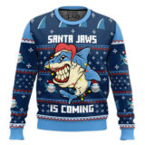 Hooktab Santa Jaws Is Coming For You Ugly Christmas Sweater