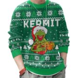 Hooktab Santa Kermit The Muppet Show Ugly Christmas Sweater
