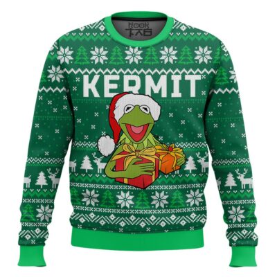 Hooktab Santa Kermit The Muppet Show Ugly Christmas Sweater