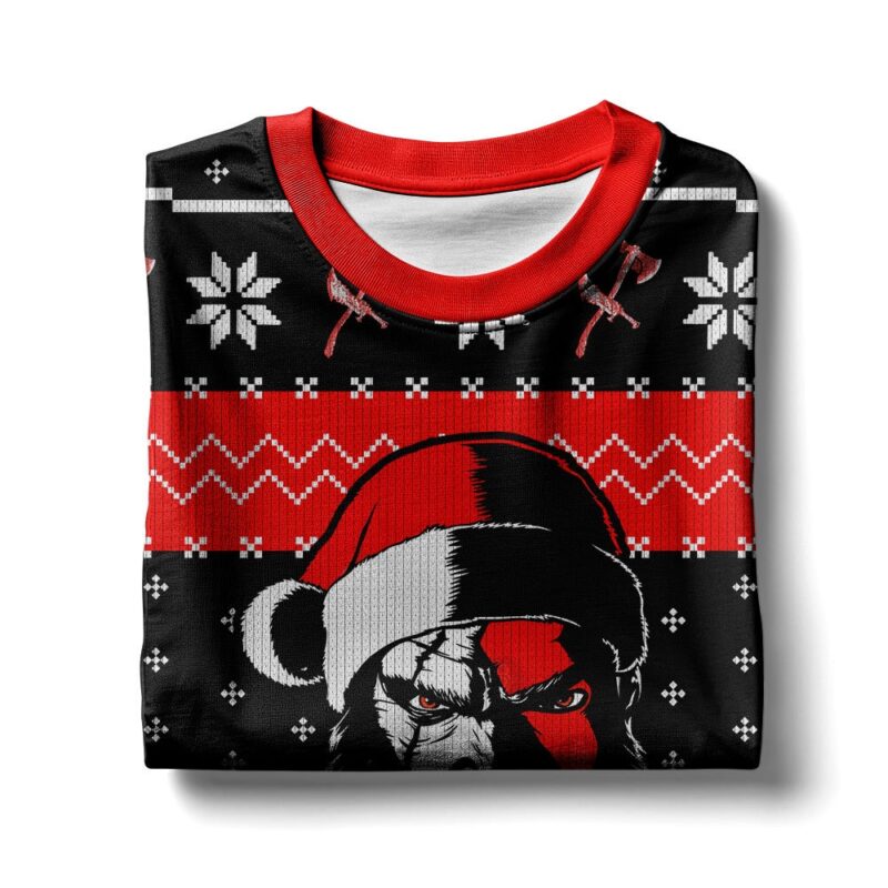 Hooktab Santa Kratus Jingle Boy God Of War Ugly Christmas Sweater Hooktab Santa Kratus Jingle Boy God Of War Ugly Christmas Sweater