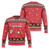 Hooktab Santa-man Pac-man Santa Ugly Christmas Sweater