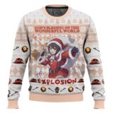 Hooktab Santa Megumin Explosion Konosuba Ugly Christmas Sweater