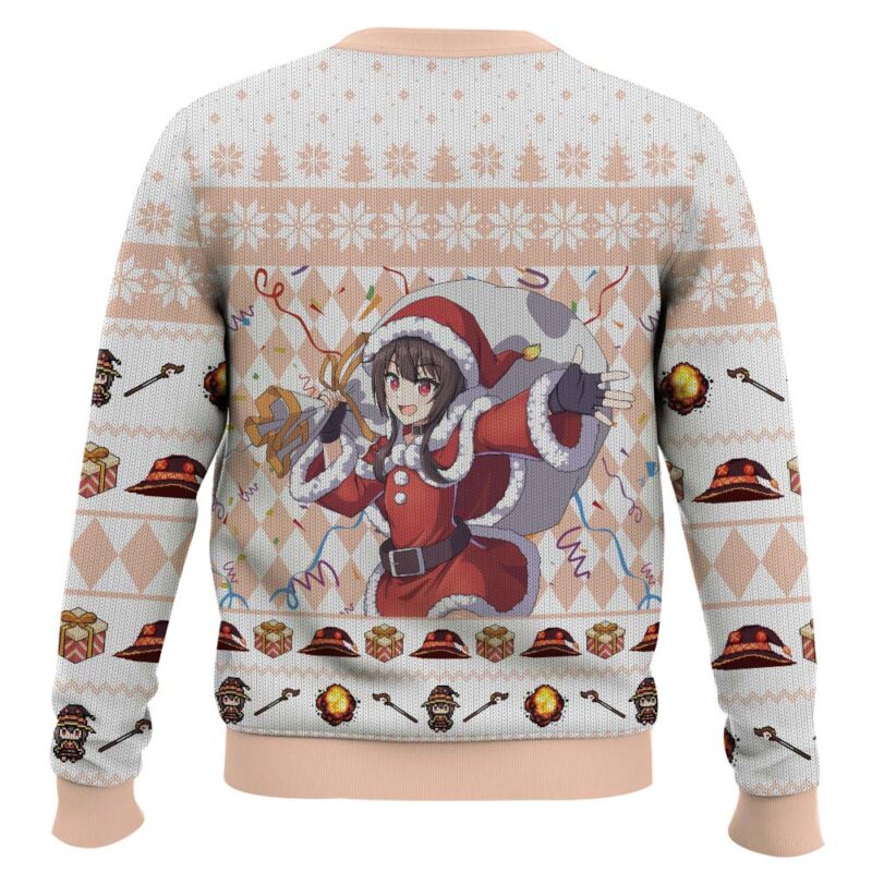 Hooktab Santa Megumin Explosion Konosuba Ugly Christmas Sweater Hooktab Santa Megumin Explosion Konosuba Ugly Christmas Sweater