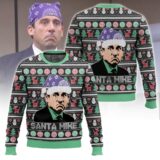 Hooktab Santa Mike Scott The Office Ugly Christmas Sweater