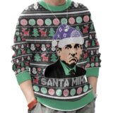 Hooktab Santa Mike Scott The Office Ugly Christmas Sweater