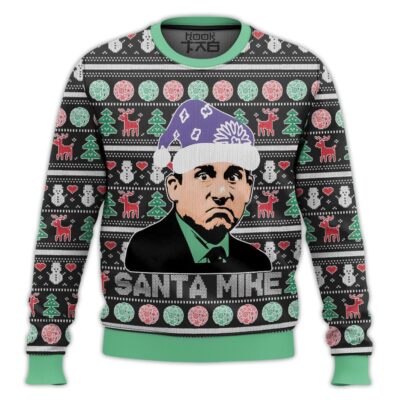 Hooktab Santa Mike Scott The Office Ugly Christmas Sweater