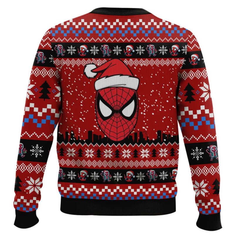 Hooktab Santa Parker Spiderman Ugly Christmas Sweater Hooktab Santa Parker Spiderman Ugly Christmas Sweater