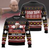 Hooktab Santa Picard Majke It Snow Star Trek Ugly Christmas Sweater