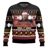 Hooktab Santa Picard Majke It Snow Star Trek Ugly Christmas Sweater