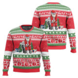 Hooktab Santa Playing Golf Ugly Christmas Sweater
