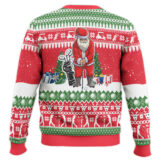 Hooktab Santa Playing Golf Ugly Christmas Sweater