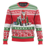 Hooktab Santa Playing Golf Ugly Christmas Sweater