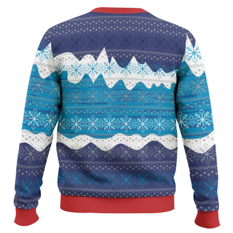 Hooktab Santa Riding Shark Ugly Christmas Sweater Hooktab Santa Riding Shark Ugly Christmas Sweater