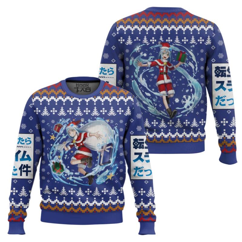 Hooktab Santa Rimuru That Time I Got Reincarnated As A Slime Ugly Christmas Sweater Hooktab Santa Rimuru That Time I Got Reincarnated As A Slime Ugly Christmas Sweater