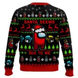 Hooktab Santa Seems Sus To Me Among Us Ugly Christmas Sweater
